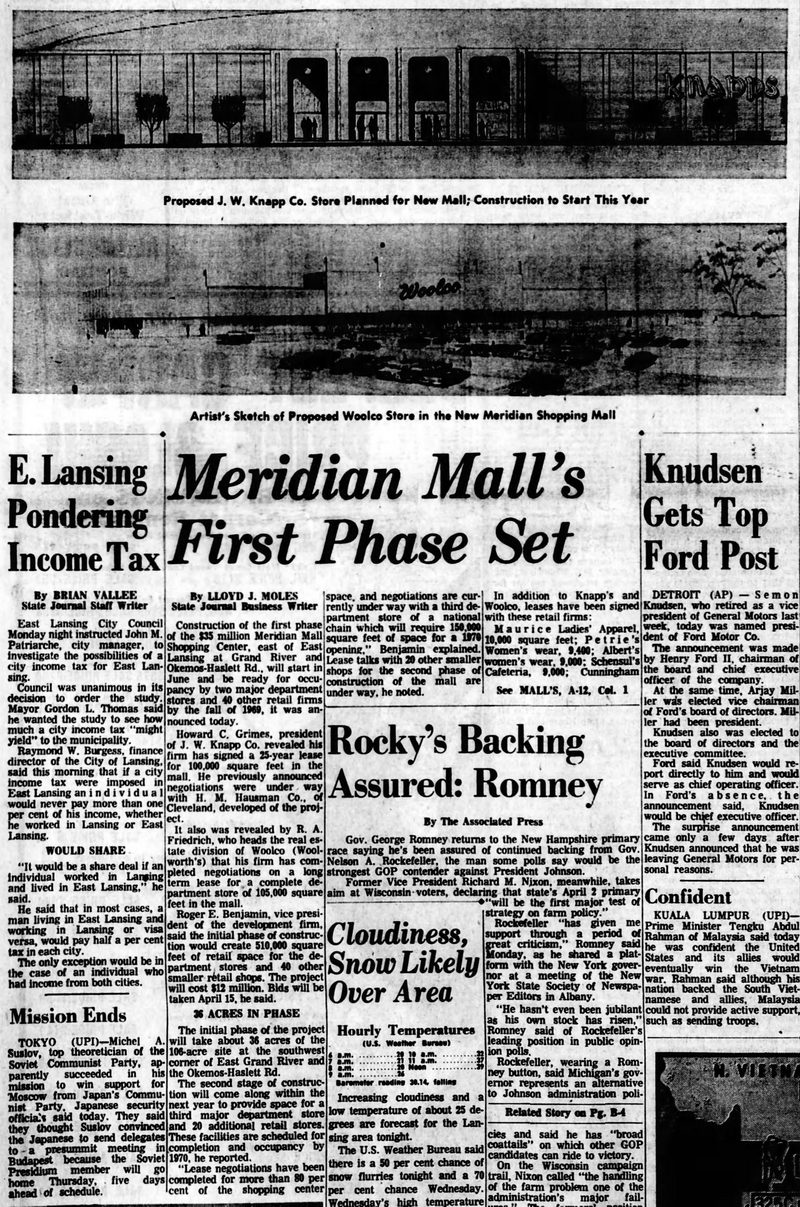 Meridian Mall - Feb 1968 Article On Meridian (newer photo)